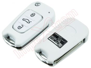 Remote control housing compatible for Hyundai, 3 buttons, folding